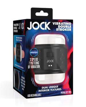 Curve Toys Jock Vibrating Double Stroker – Black by Jock product image