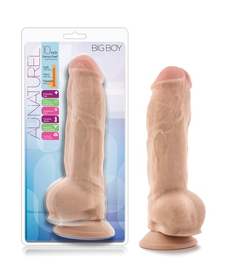 Blush Au Naturel 10″ Big Boy Realistic Dildo w/Balls – Vanilla by Au Naturel product image