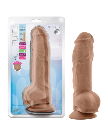 Blush Au Natural 10″ Big Boy Realistic Dildo w/Balls – Mocha by Au Naturel product image