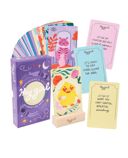 Hey Girl: Empowering & Sassy Affirmation Deck by Sleazy Greetings product image