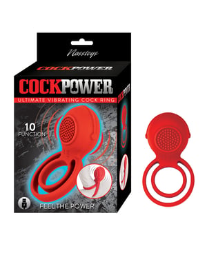 Cockpower Ultimate Vibrating Cock Ring – Red by Nasstoys product image