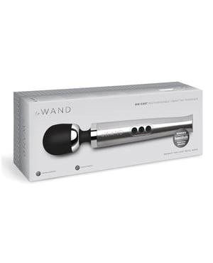 Le Wand Die Cast Rechargeable Massager – Silver by Le Wand product image