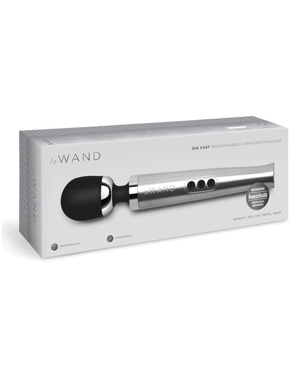 Le Wand Die Cast Rechargeable Massager – Silver by Le Wand product image