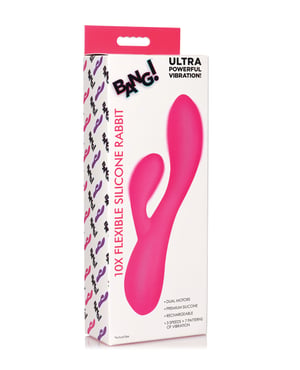 Bang! 10X Flexible Silicone Rabbit – Pink by Bang! product image