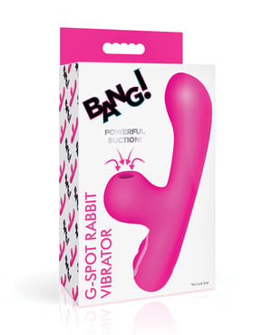 Bang! 10X G-Spot Rabbit Vibrator w/Suction – Pink by Bang! product image