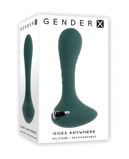 Gender X Goes Anywhere Vibrating Silicone Plug – Teal by Gender X product image