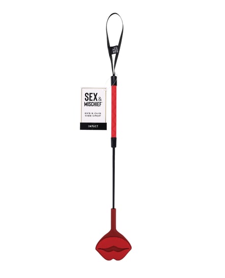 Sex & Mischief Ex’s & Oh’s Kiss Crop – Red/Black by Sex & Mischief product image