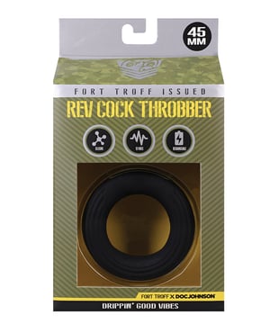 Fort Troff Rev Cock Throbber Vibrating Cock Ring – Black by Fort Troff product image