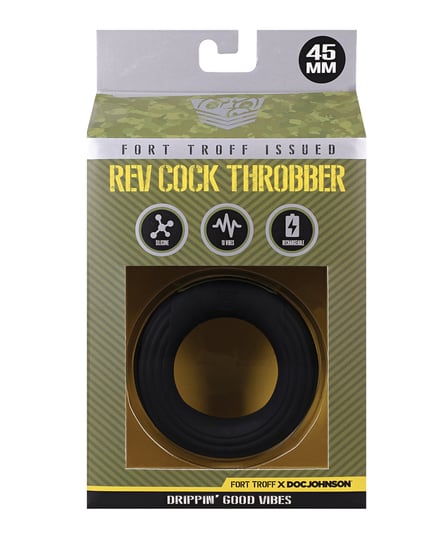Fort Troff Rev Cock Throbber Vibrating Cock Ring – Black by Fort Troff product image