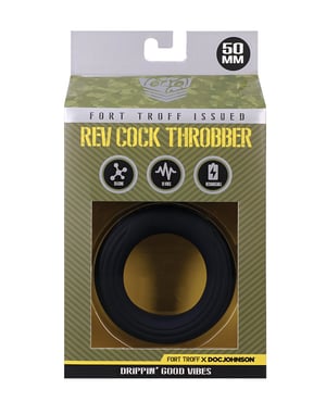 Fort Troff Rev Cock Throbber Vibrating Cock Ring – Large, Black by Fort Troff product image