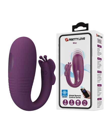 Pretty Love Klay App-Enabled Thrusting Hands-Free Vibrator – Purple by Pretty Love product image