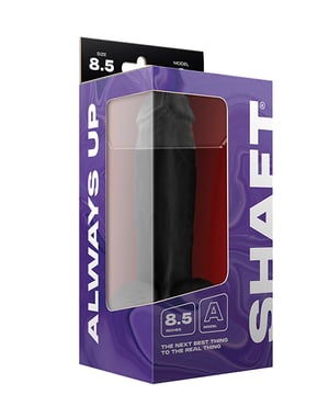 Shaft Model A Flexskin Liquid Silicone 8.5″ Dong w/Balls – Black by Shaft product image