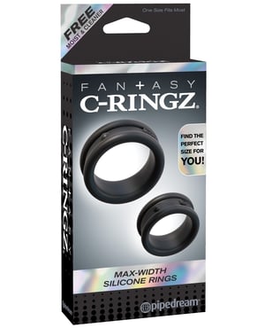 Fantasy C-Ringz Max Width Silicone Rings – Black by Fantasy C-Ringz product image