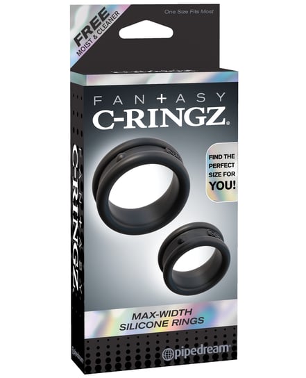 Fantasy C-Ringz Max Width Silicone Rings – Black by Fantasy C-Ringz product image