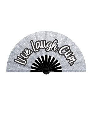 Wood Rocket Live Laugh Cum Fan – Silver Glitter, Black / White by Wood Rocket product image