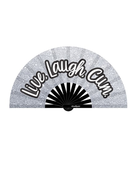 Wood Rocket Live Laugh Cum Fan – Silver Glitter, Black / White by Wood Rocket product image