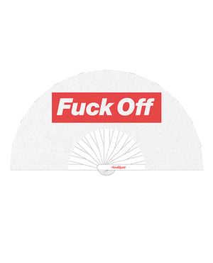 Wood Rocket Fuck Off Fan – White/Red by Wood Rocket product image