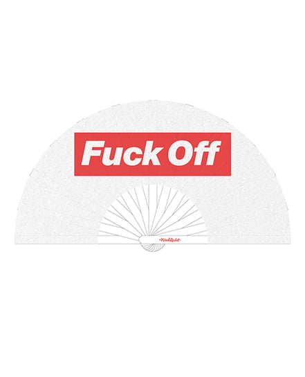 Wood Rocket Fuck Off Fan – White/Red by Wood Rocket product image