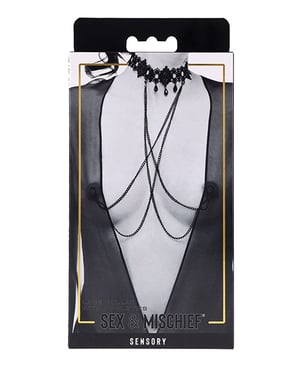 Sex & Mischief Lace Collar with Nipple Ties by Sex & Mischief product image