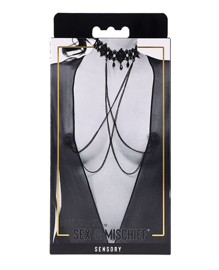 Sex & Mischief Lace Collar with Nipple Ties by Sex & Mischief product image