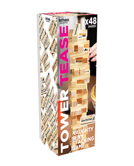 Tower Tease Naughty Sex Game w/Assorted Wooden Blocks/Sayings by Hott Products product image