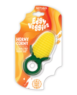 Edgy Veggies Corn Holder Vibe Ring Liquid Silicone – Multi-Speed by Hott Products product image