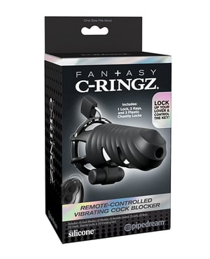 Fantasy C-Ringz Remote Controlled Vibrating Cock Blocker – Black by Fantasy C-Ringz product image