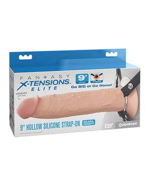 Fantasy X-Tensions Elite 9″ Silicone Hallow Strap-On Dual Density – Light by Fantasy X-tensions product image