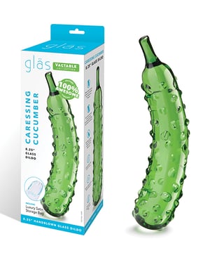 Glas 8.25″ Dildo Caressing Cucumber by Glas product image