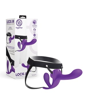 Lock-In Dual-Ended Vibrating Strap-On & Harness Set by Together product image