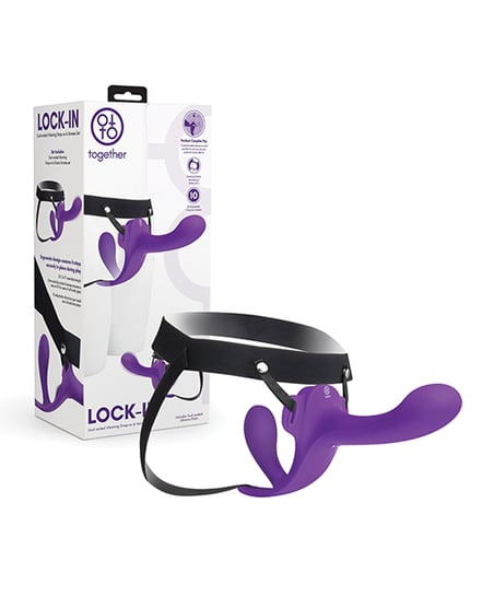 Lock-In Dual-Ended Vibrating Strap-On & Harness Set by Together product image