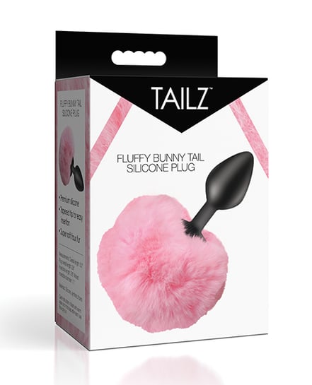 Tailz Fluffy Bunny Tail Silicone Plug – Pink by Tailz product image