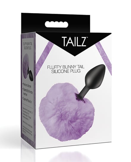 Tailz Fluffy Bunny Tail Silicone Plug – Purple by Tailz product image