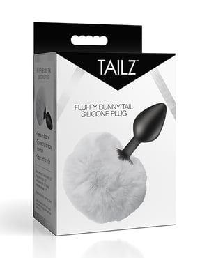 Tailz Fluffy Bunny Tail Silicone Plug – White by Tailz product image