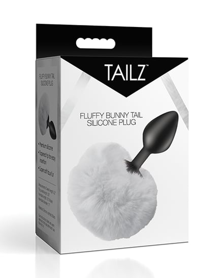 Tailz Fluffy Bunny Tail Silicone Plug – White by Tailz product image