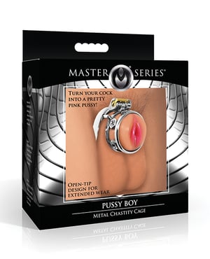 Master Series Pussy Boy Metal Chastity Cage by Master Series product image
