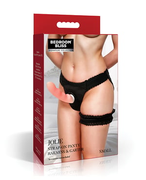 Bedroom Bliss Jolie Strap-On Panty Harness & Garter – Small by Bedroom Bliss product image