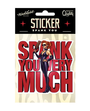 Spank You Very Much Sticker by Wood Rocket product image