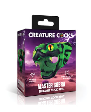 Creature Cocks Master Cobra Silicone Cock Ring – Green by Creature Cocks product image