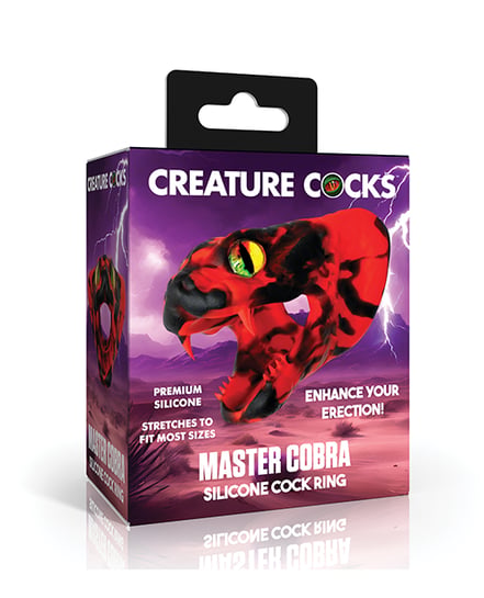 Creature Cocks Master Cobra Silicone Cock Ring – Red by Creature Cocks product image