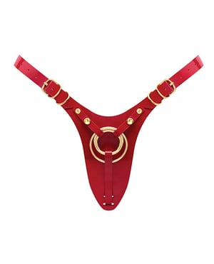 Strap-on-Me Leatherette Harness Fabulous – One Size Red Glossy by Strap-On-Me product image