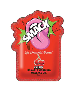 Smack Lickable Warming Massage Oil – Cherry 3 ml pouch by Smack product image