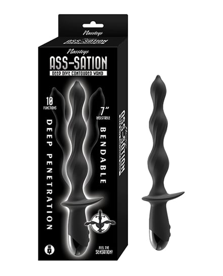 Ass-Station Deep Dive Contoured Wand – Black by Nasstoys product image