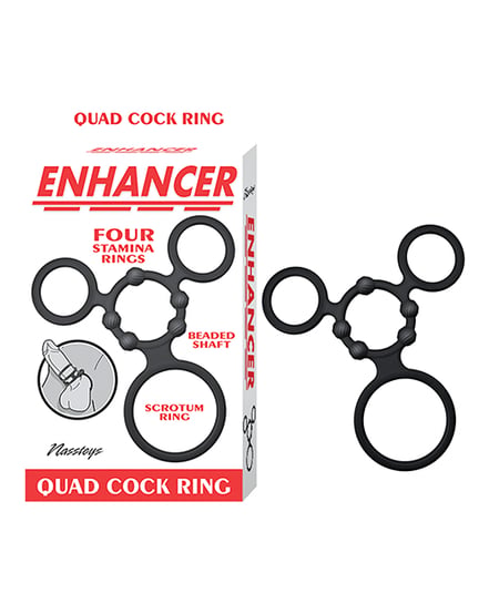 Enhancer Quad Cock Ring – Black by Nasstoys product image