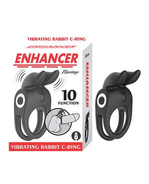 Enhancer Vibrating Rabbit C-Ring – Black by Nasstoys product image