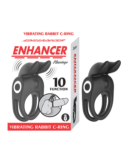 Enhancer Vibrating Rabbit C-Ring – Black by Nasstoys product image