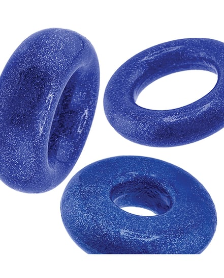 Oxballs Cockpack Multi Design 3 Pack Cockrings – Blue Fire by Oxballs product image
