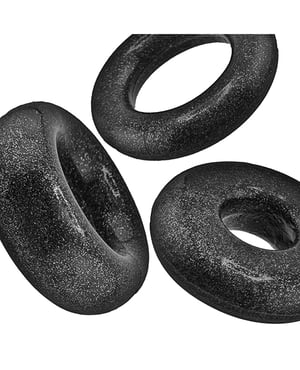 Oxballs Cockpack Multi Design 3 Pack Cockrings – Black Mica by Oxballs product image