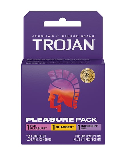 Trojan Pleasure Condoms – Asst. Box of 3 by Trojan product image