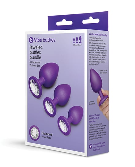 Jeweled Butties Bundle 3-Piece Anal Training Set by b-vibe product image